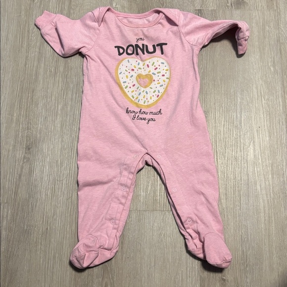 Pink Baby Onesie with Donut Print - Picture 1 of 1